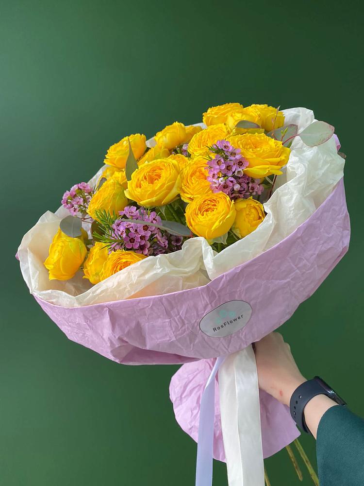 Кустовые желтые розы в Кудымкаре Букет Кустовые желтые розы в Кудымкаре